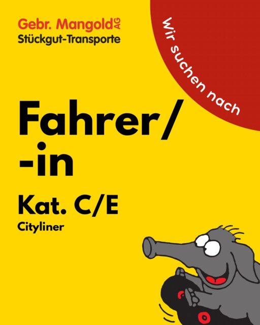 Wir suchen DICH! 🫵🏼

Bist du auf der Suche nach einer neuen Herausforderung? Dann melde dich noch heute bei uns! 🚚🐘