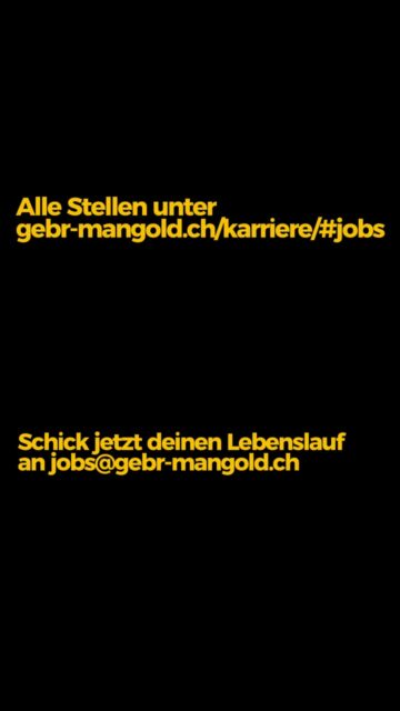 Auf unser letztes Video haben wir schon einige tolle Bewerbungen erhalten. 👏 Da einige unserer Junior-Driver im Januar in die Rekrutenschule einrücken 🪖, sind wir weiter auf der Suche nach Verstärkung! 🙌🏼

Alle freien Stellen findest du unter www.gebr-mangold.ch/karriere/#jobs und deinen Lebenslauf darfst du gerne an jobs@gebr-mangold.ch schicken. 📩

#job#transportundlogistik#gebrmangoldag
